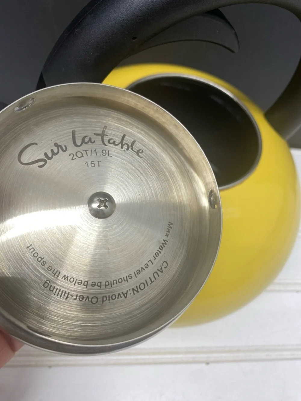 Sur La Table Yellow Round Stovetop Kettle